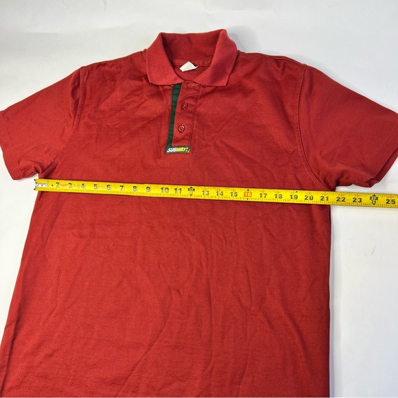 Subway Employee Uniform Polo Size Medium Red - Picture 5 of 6